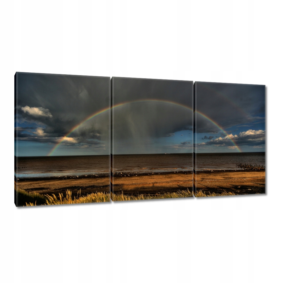 

Obrazy 120x60 Tęcza nad morzem