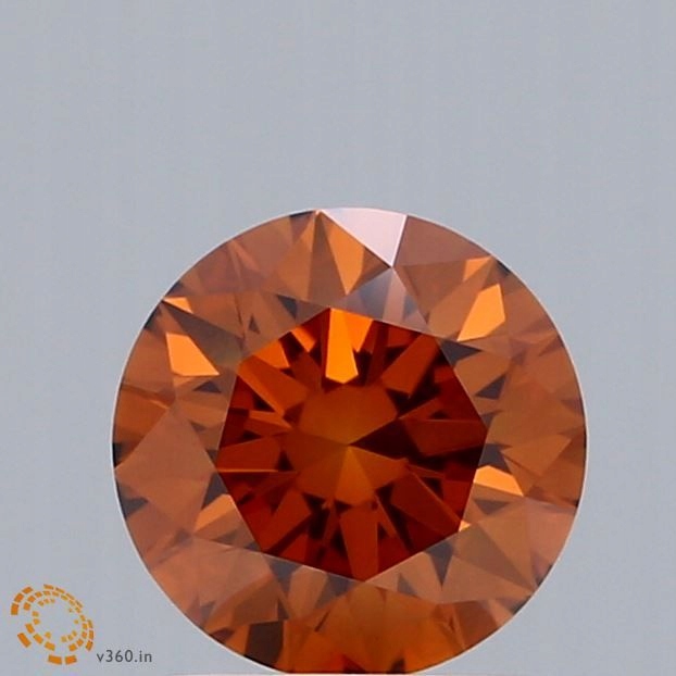 Diament laboratoryjny kolorowy 1.11ct ROUND Fancy Orange VVS2 (IGI)
