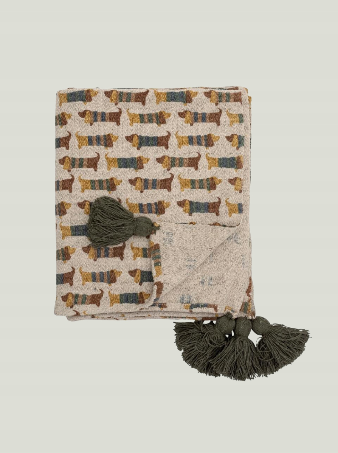 Přehoz Charlie, hnědý, bavlna Bloomingville Mini