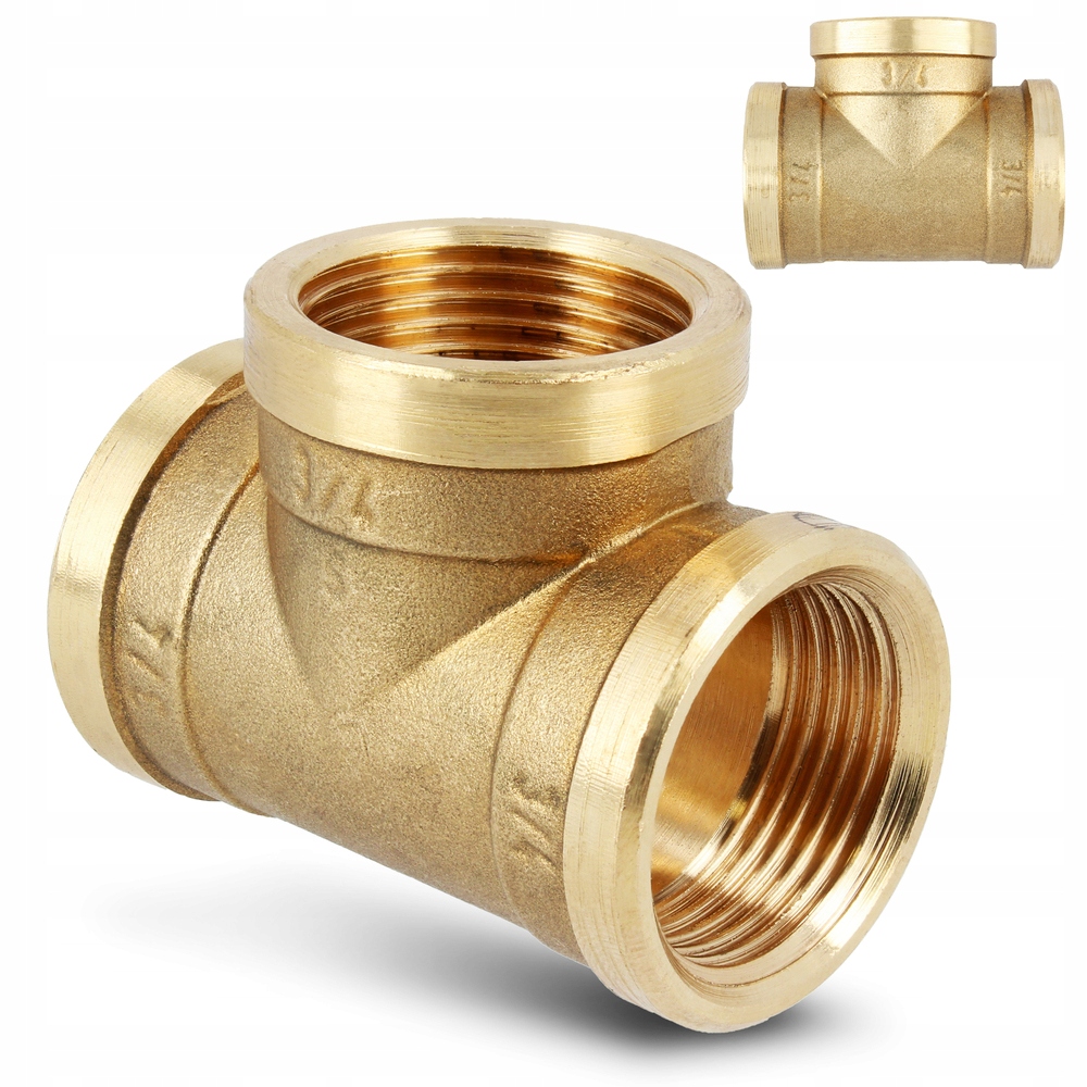 

Trójnik instalacji wodnych mosiężny 3/4x3/4x3/4 Gw