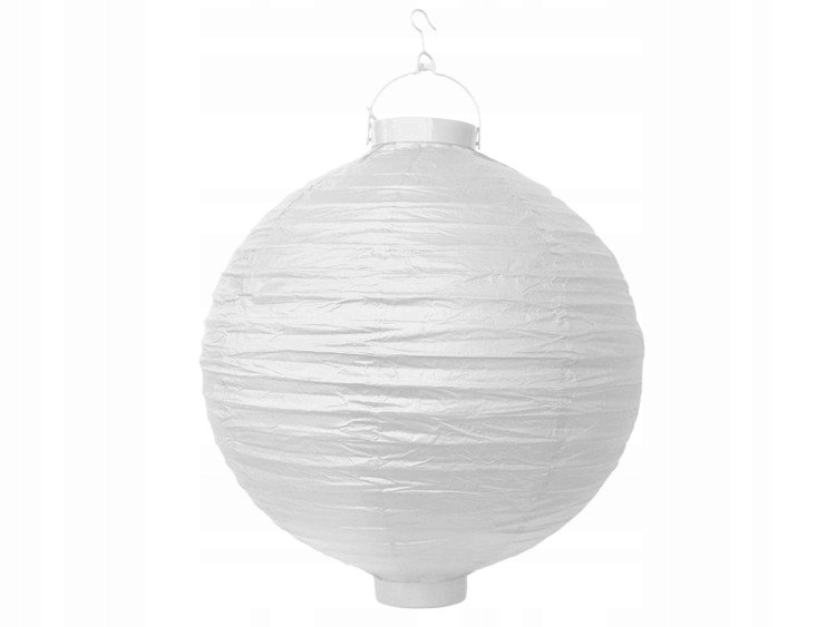 LAMPION OGRODOWY PAPIEROWY BIAŁY 30 CM Płeć uniseks