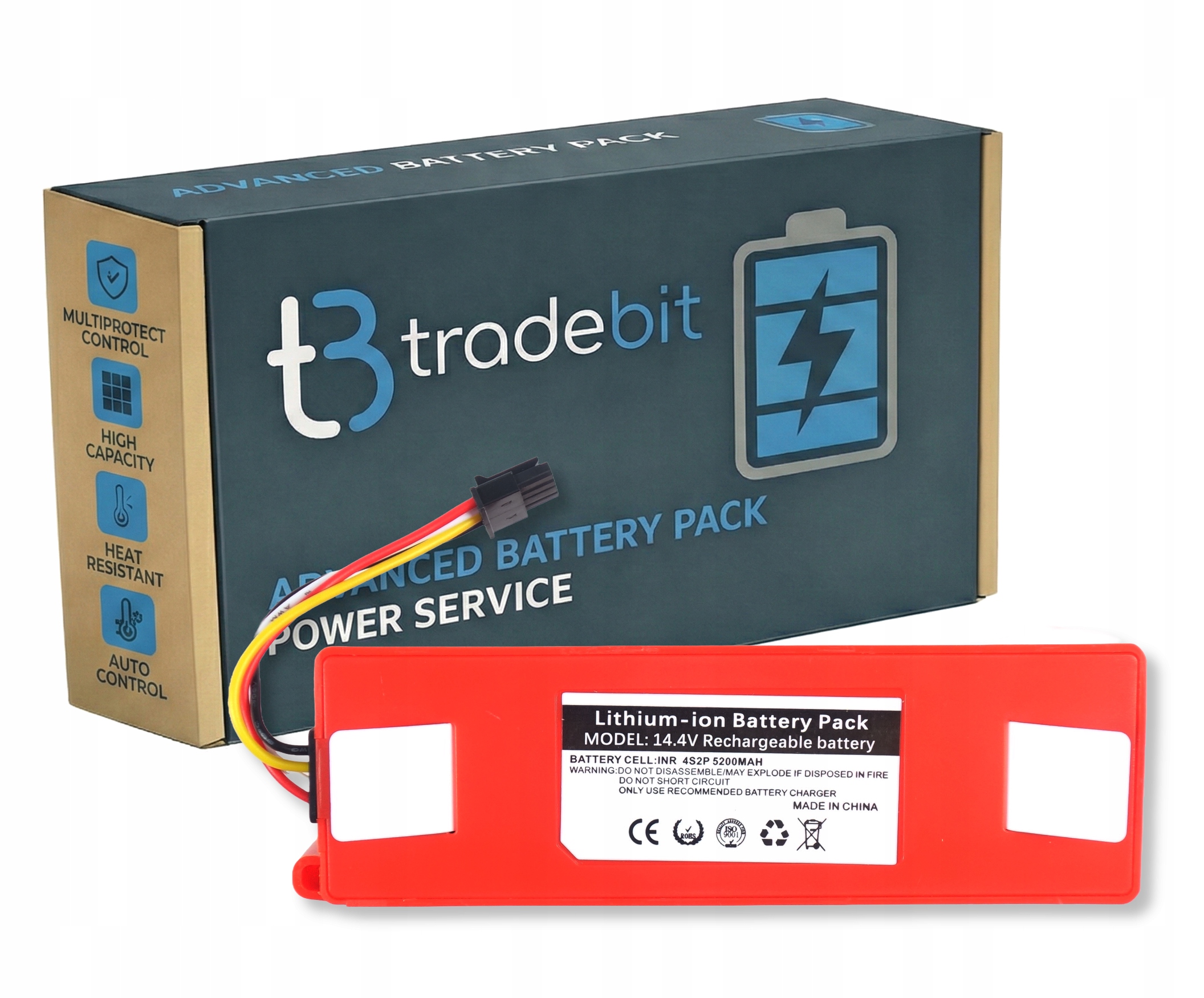 Bateria do Xiaomi Roborock T61 T65 T70 T71R 14,4V 5200mAh BRR-2P4S-5200D