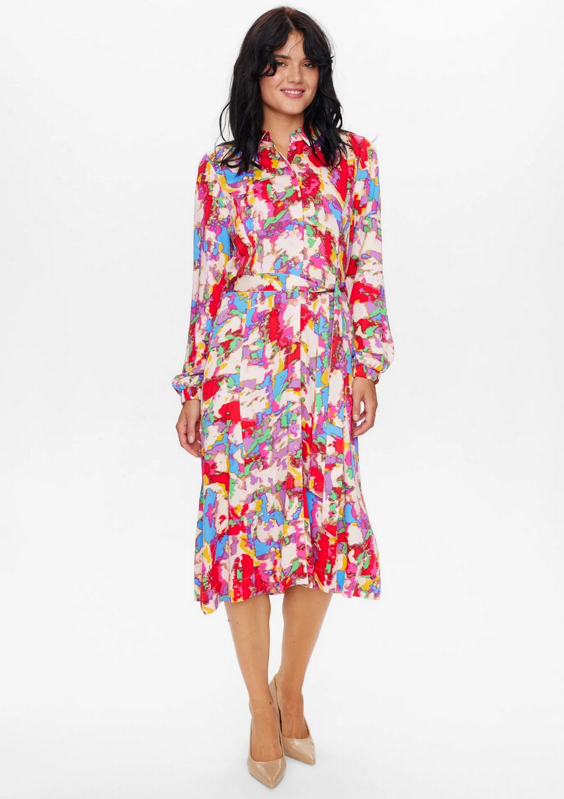 Numph Midi šaty sukně-viskóza-34 Xs