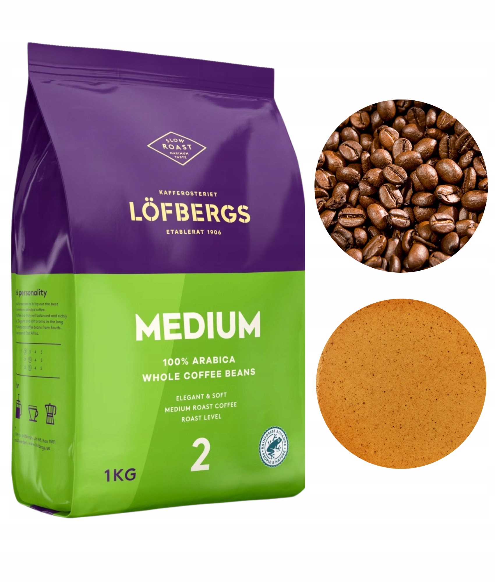 Levně Lofbergs Medium Roast káva zrnková arabica 1 kg