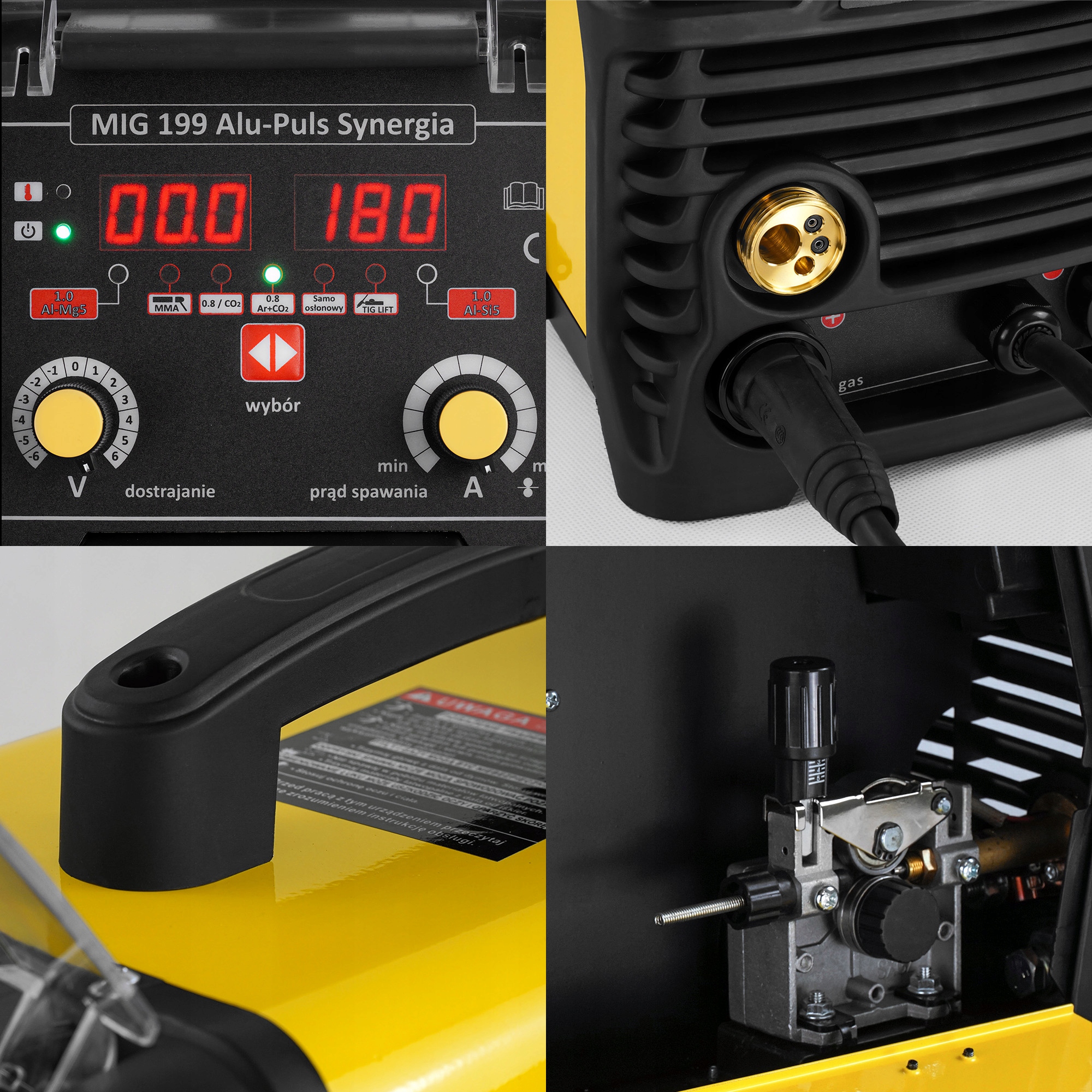 Spawarka 3w1 MIG MAG MMA TIG Magnum 180A Puls Alu Model MIG 199 Alu-Puls