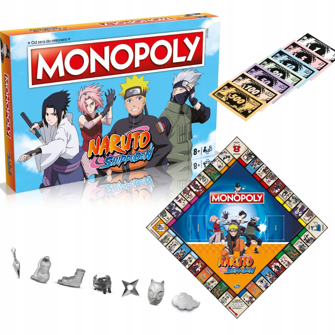 Gra planszowa Monopoly: Naruto Winning Moves Edycja Anime Gra ekonomiczna