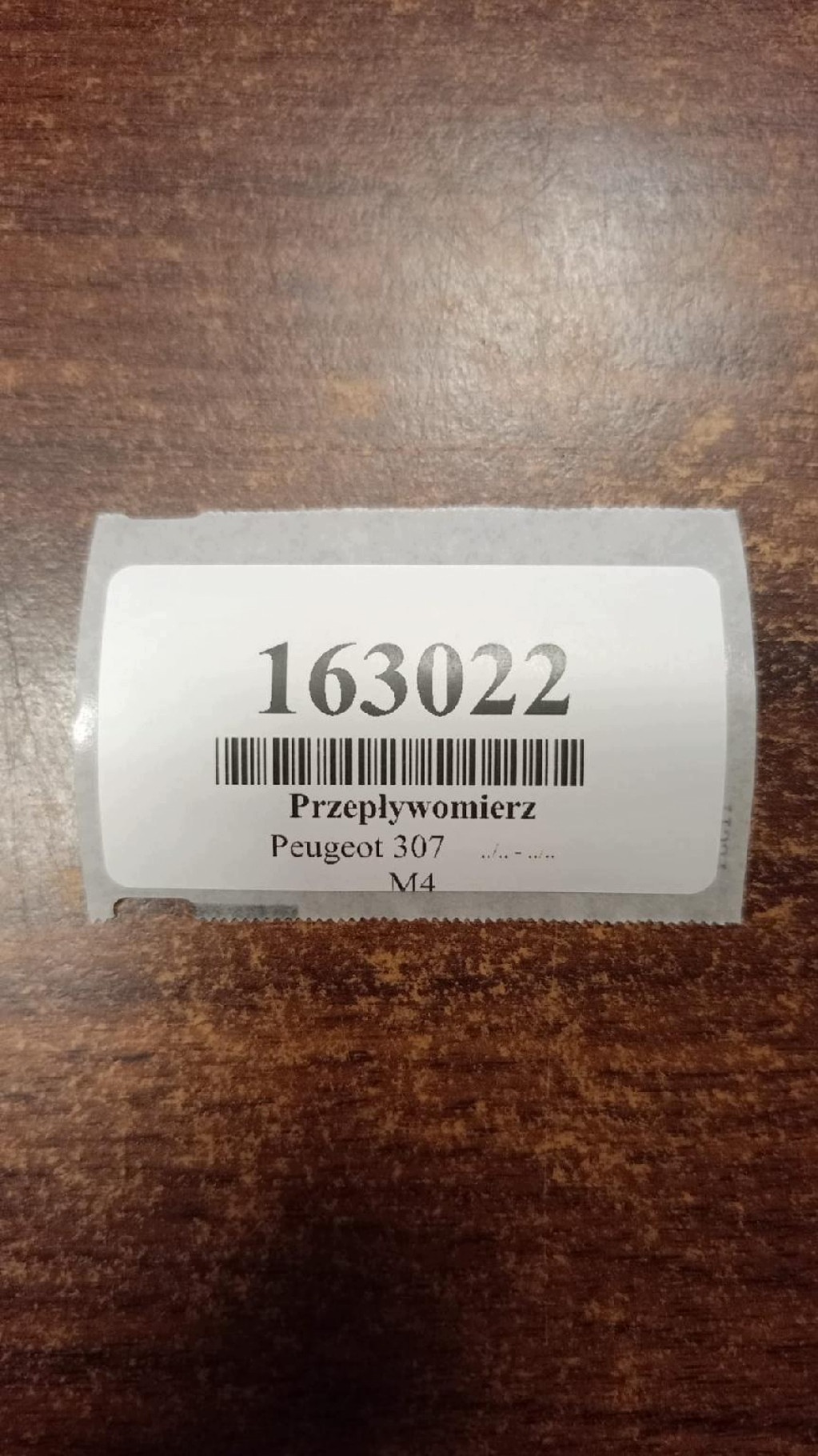 PEUGEOT 307 flow meter 9645948780