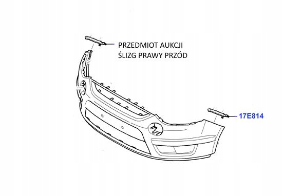 PL18237 - ПЕРЕДНИЙ ПРАВЫЙ БАМПЕР FORD GALAXY MK3 S-MAX