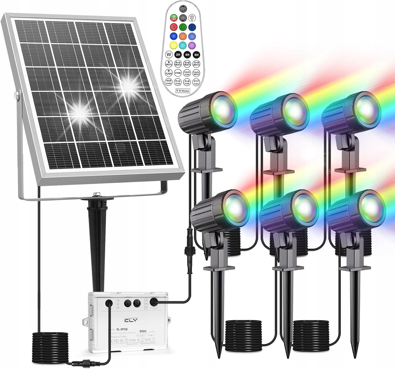 Reflektor Solární Zahradní Lampy Solární Panel Osvětlení Set x6
