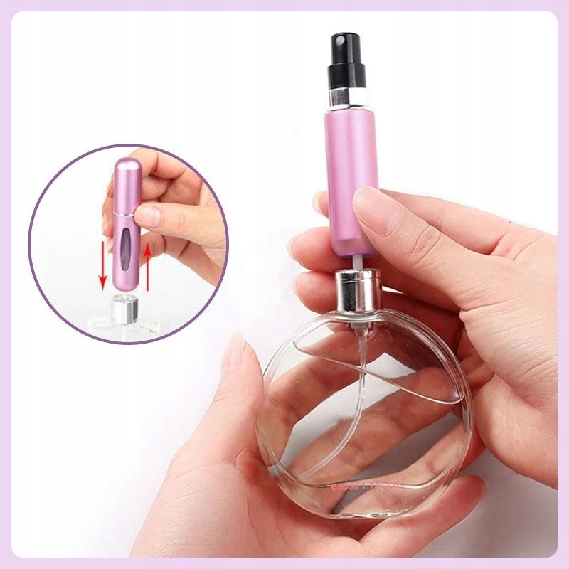 ATOMIZER PODRÓŻNY FLAKON BUTELKA NA PERFUMY DO TOREBKI 5ml rż Marka simplo