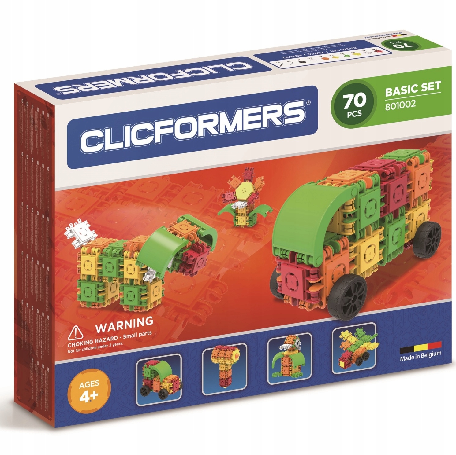 801002 70el. Clicformers Belgia Klocki Konstrukcyjne Do Przedszkoli I Szkół