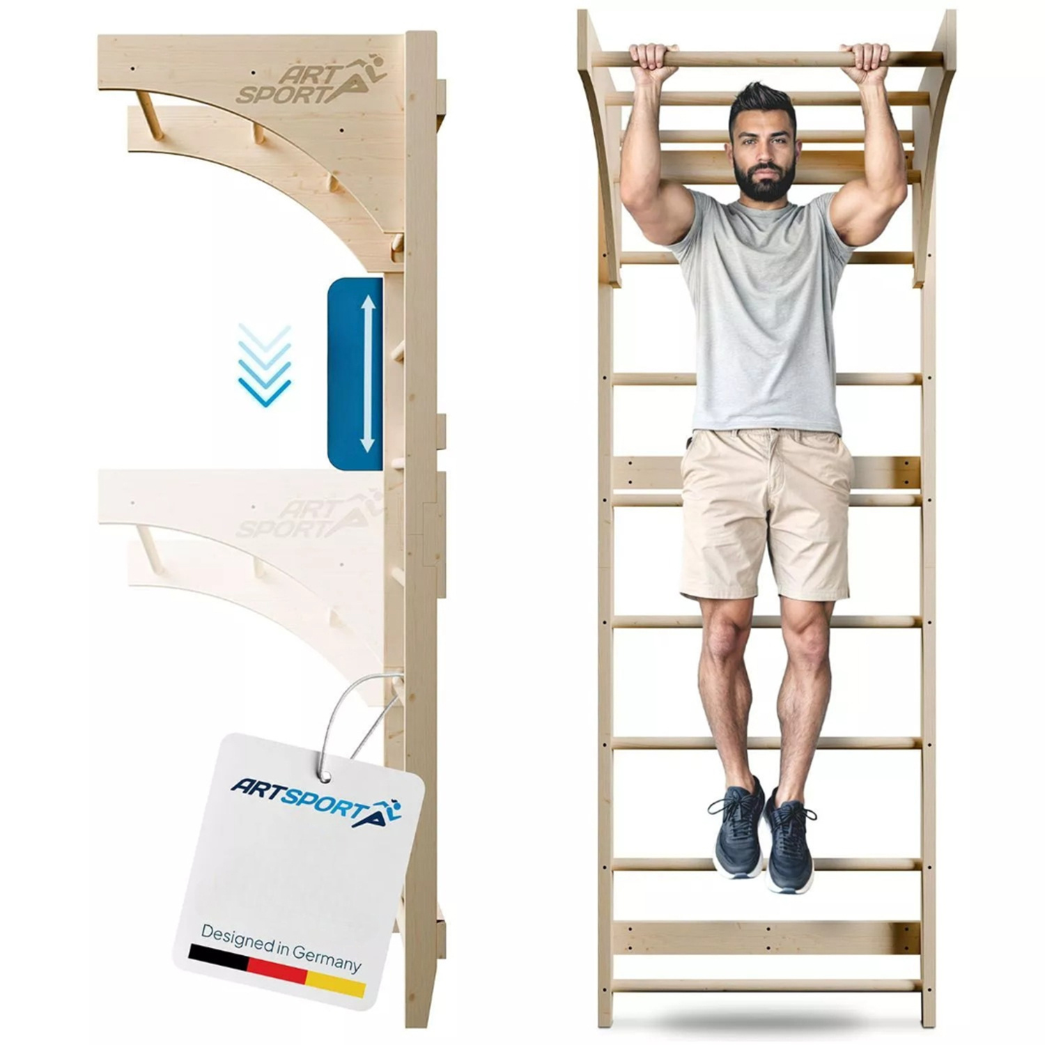 Drewniana Drabinka Gimnastyczna Rehabilitacyjna Treningowa Do Ćwiczeń