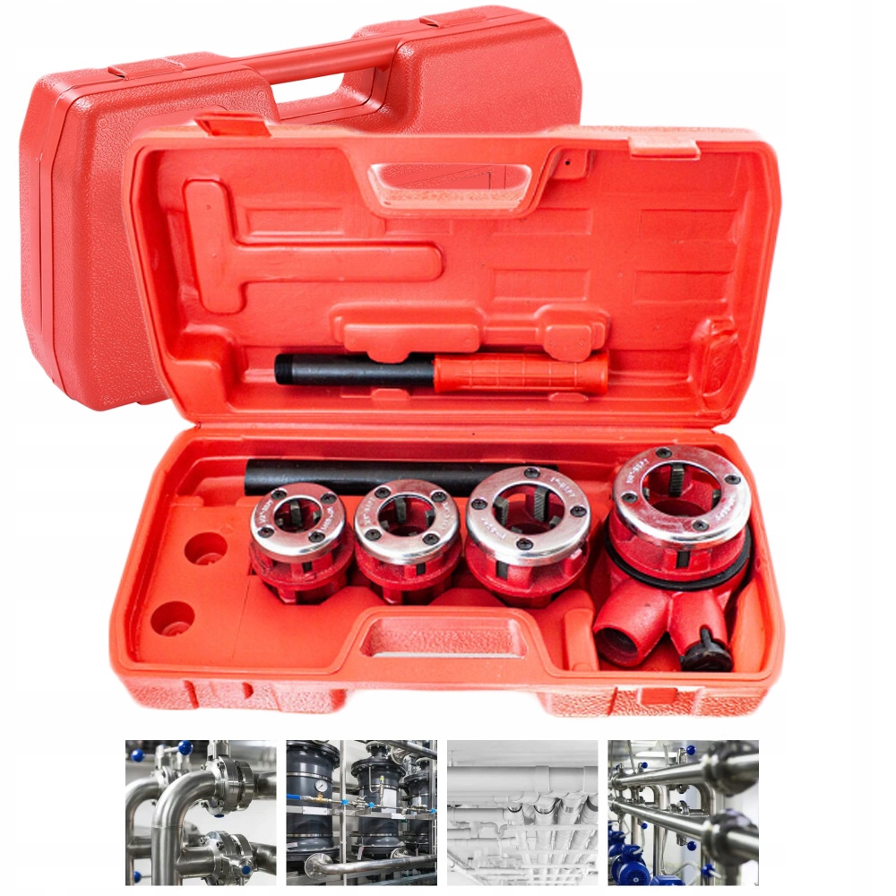 Sada Na Závitování Trubek Velikost: Nářez 1/2, 3/4, 1 a 1 1/4 palce