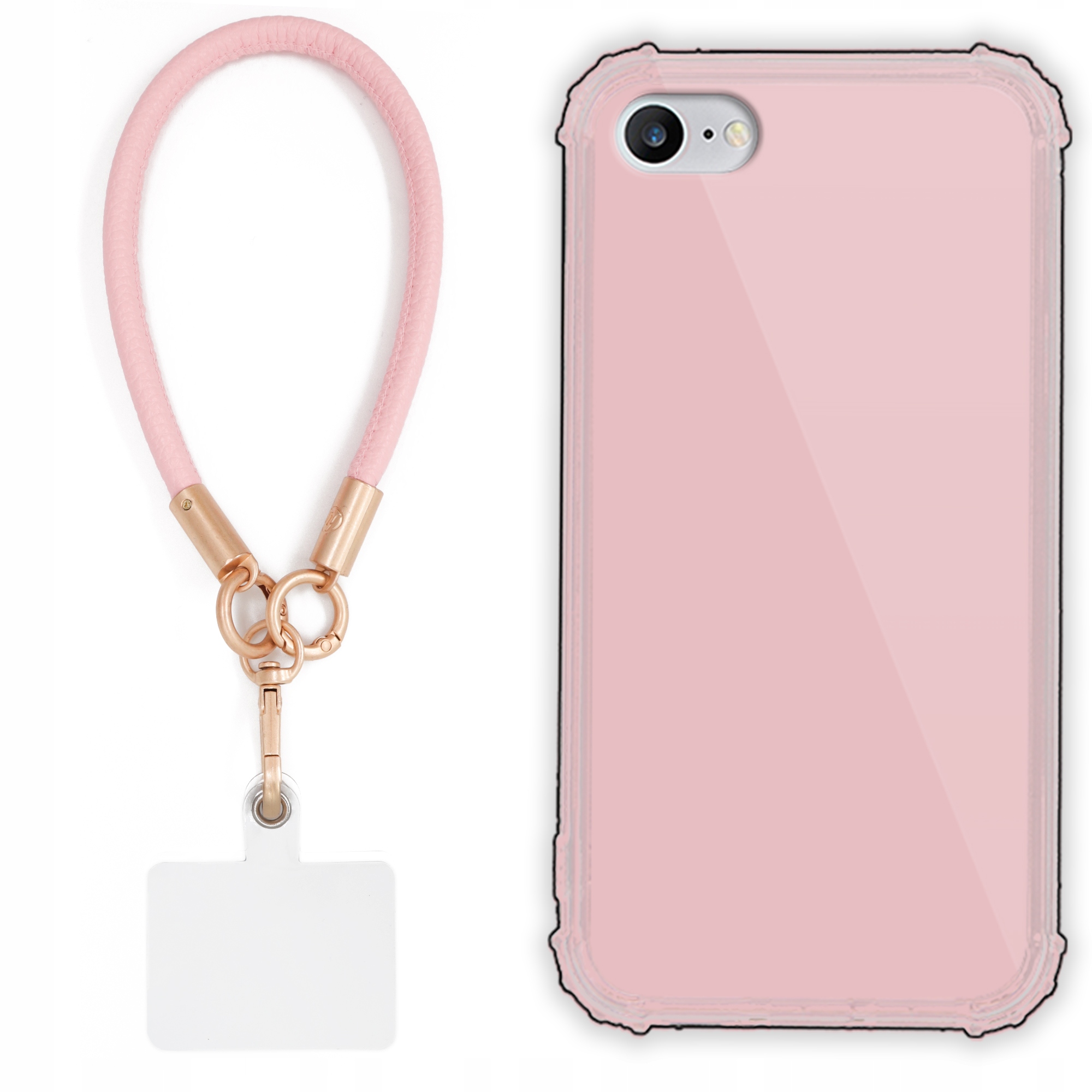 Puzdro Pre Iphone 8 Case Antishock Pinky Ružové Vodítko Sada Odolné Silné