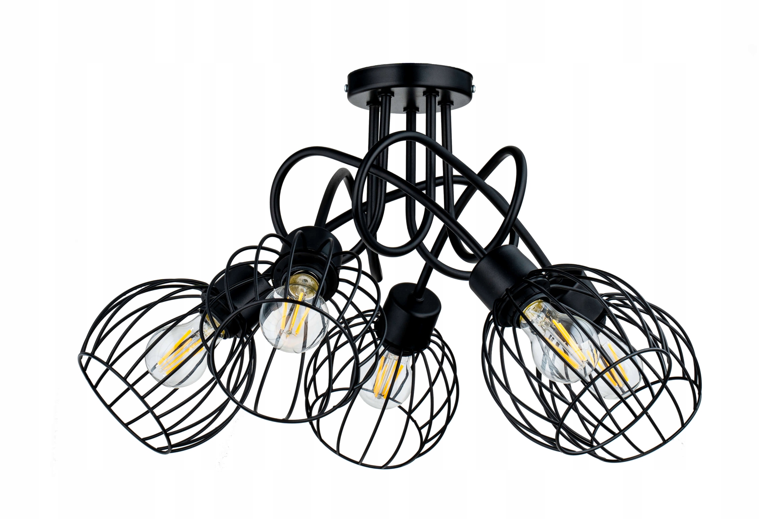 Stropní svítidlo závěsný lustr Loft drát Kula 5