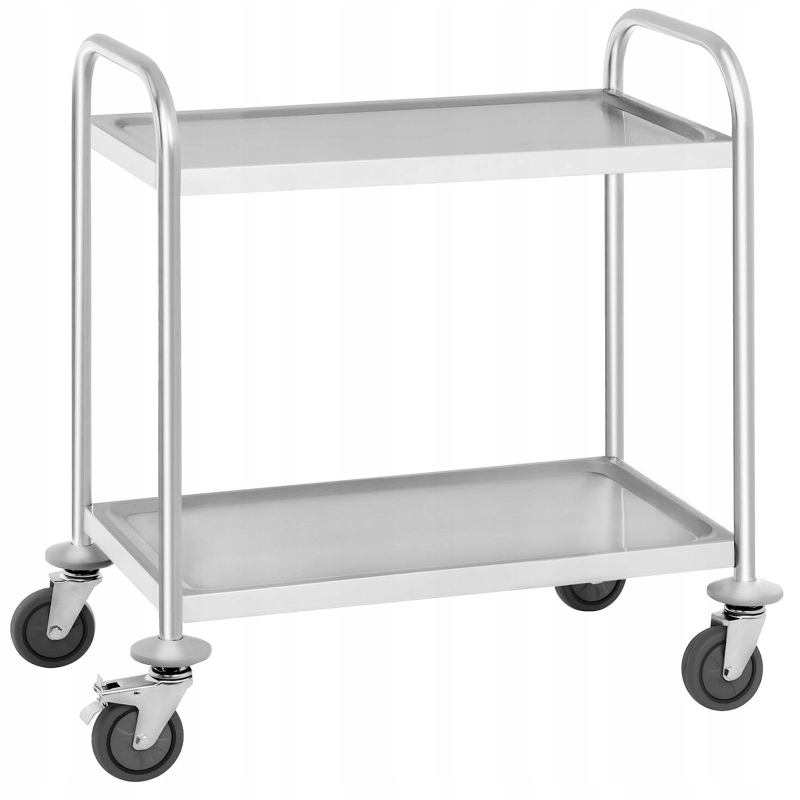 Cateringový Číšnický Vozík Nerezová Ocel, Dvoupolový, Gastronomický