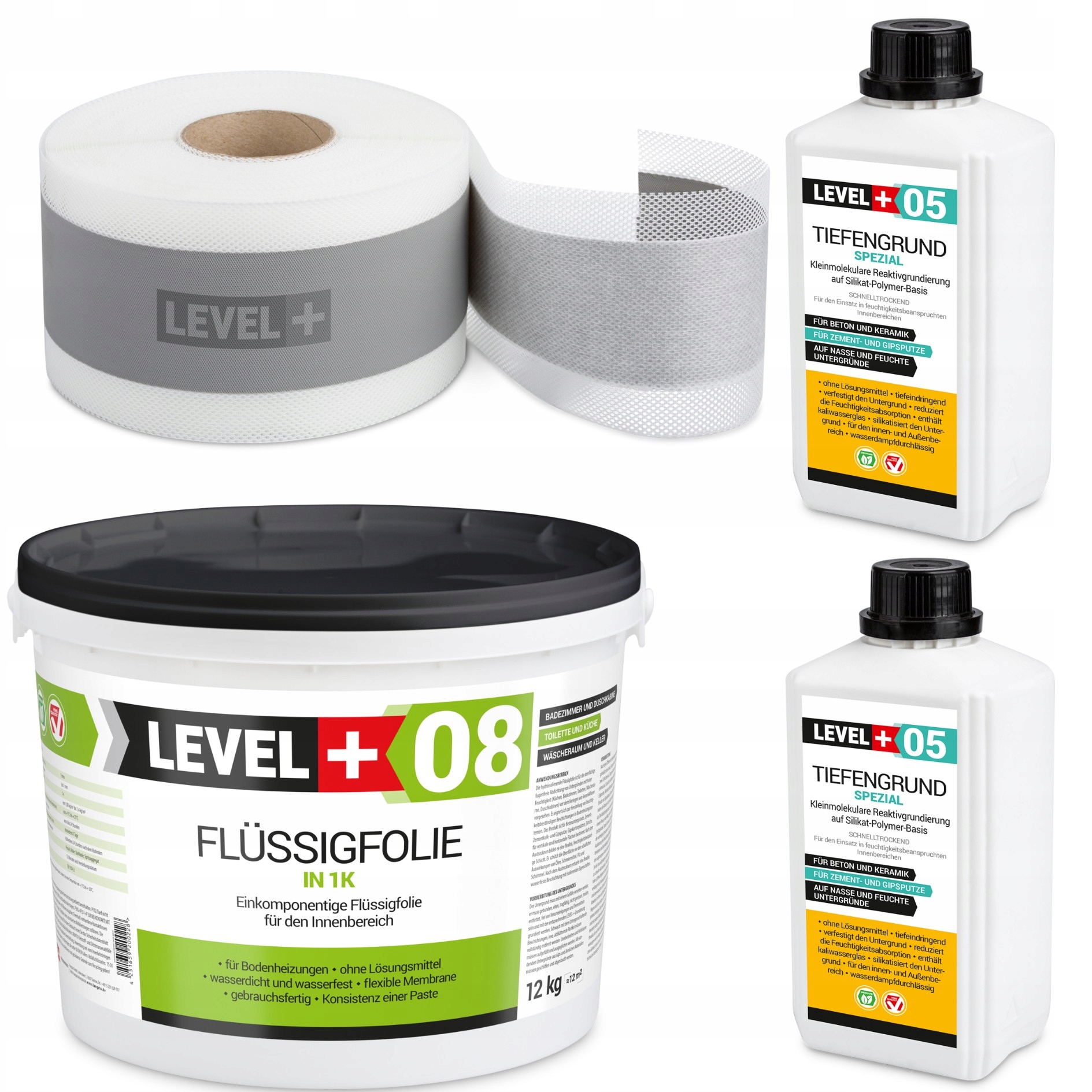 Fólie 12kg Hydroizolační páska 10 m Grunt 2L SET17