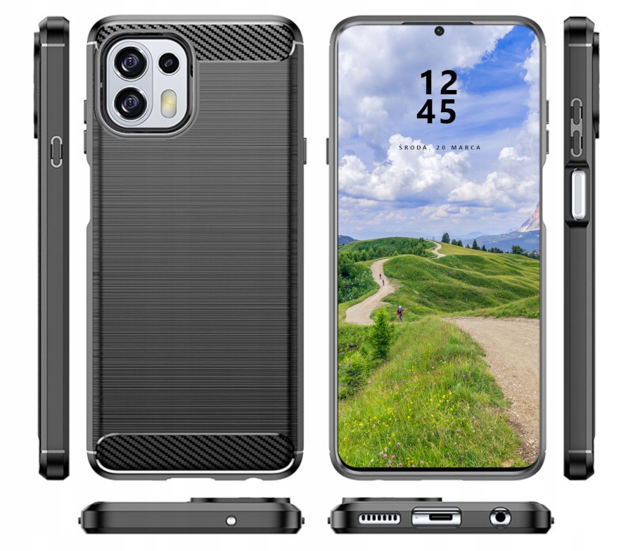 

Etui do Motorola Edge 20 Lite Case Karbon Szkło