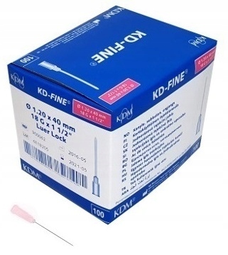 

Igły Iniekcyjne 1,2x40 (100 szt.) Kd-fine 18G