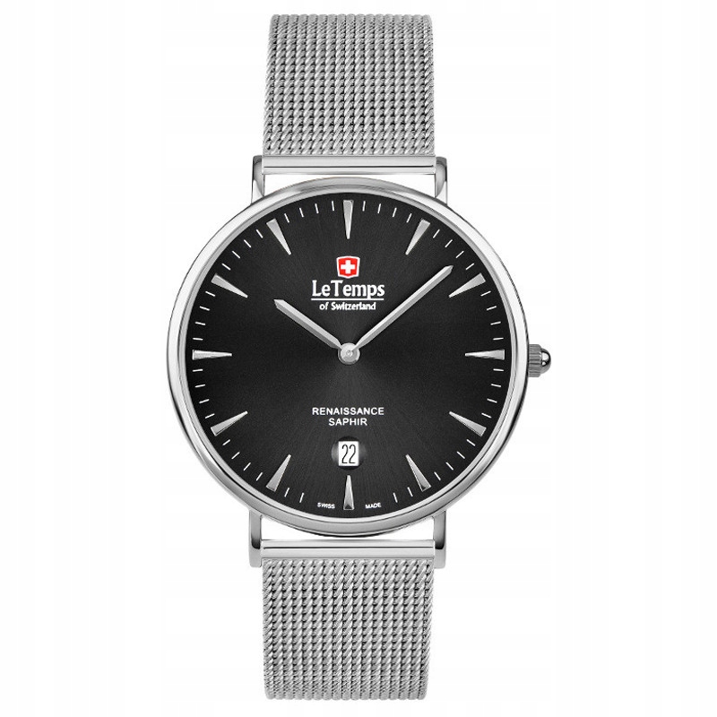 Pánské Hodinky Le Temps LT1018.07BS01 stříbrný náramek