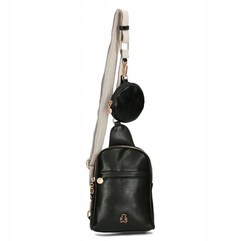 Lulucastagnette Batoh Na Jedno Rameno, Kapsička, Kožená Kabelka S Medvídkem