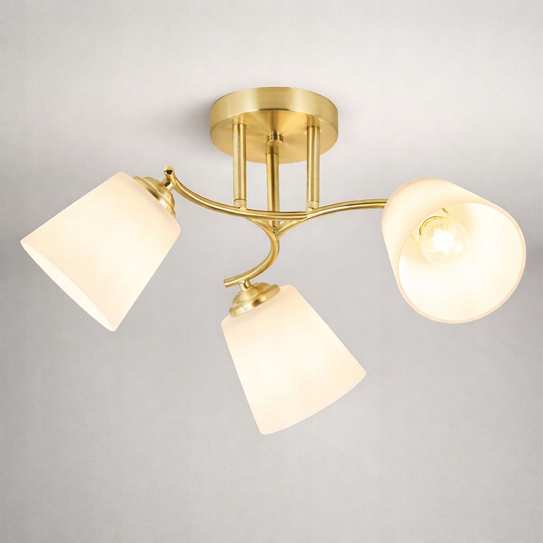 Lampa sufitowa Pafos 3xE27 złota 50 cm