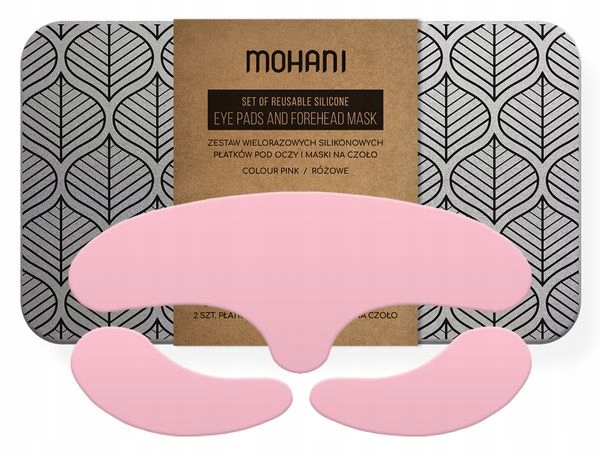 Mohani Opakovaně Použitelné Silikonové Náplasti Pod Oči A Maska Na Čelo Pink