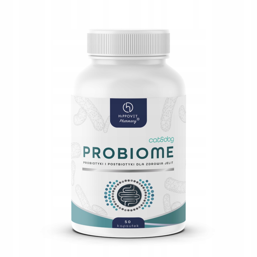 Hippovet Pharmacy Probiotrex Cat kapsułki twist off pies kot jelita 50 kaps