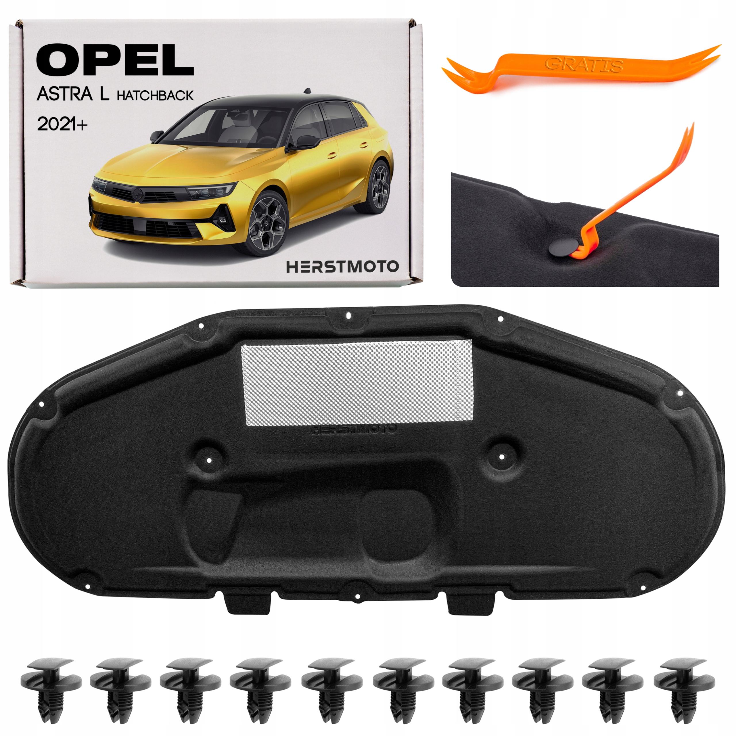 Opel Astra L 2021+ Hatchback Zvuková Izolace Masky Spony 9838542480