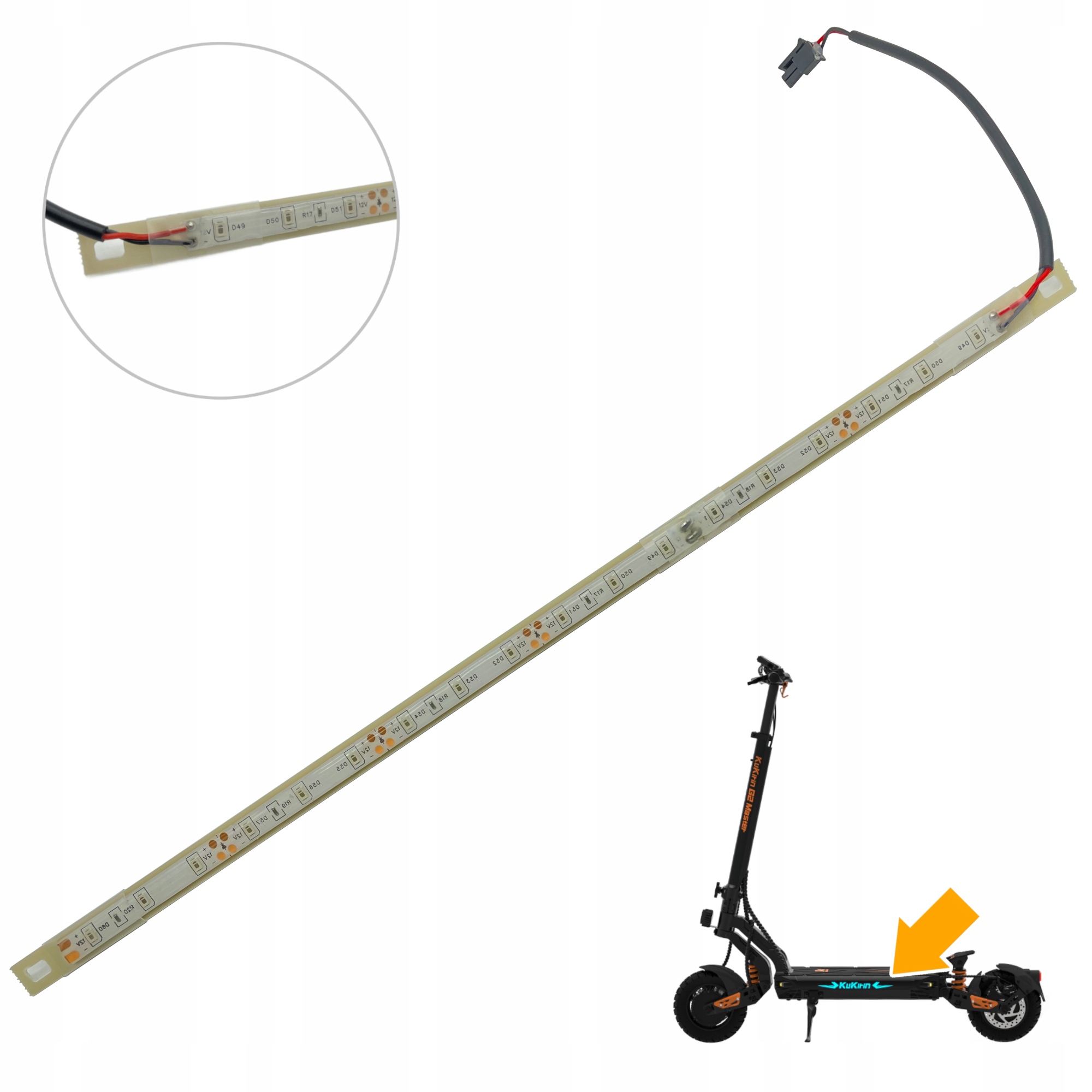 Boční Led světlo pro koloběžku KuKirin G2 Master