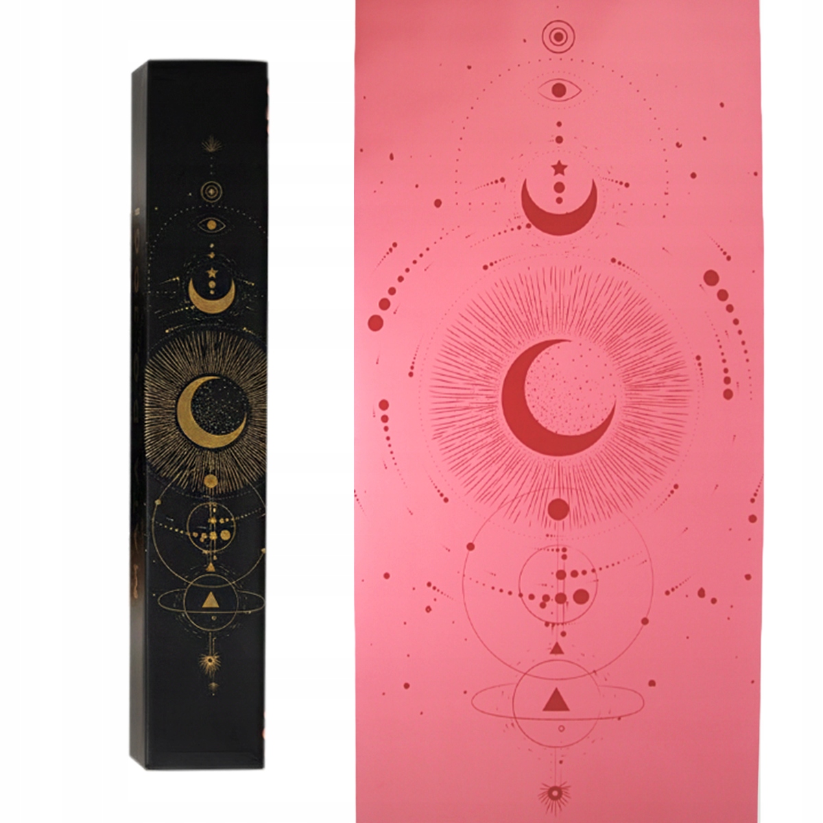 Piękna Mata Premium Do Jogi Ćwiczeń Kauczuk Pu Ze Wzorem Księżyca Fit.me