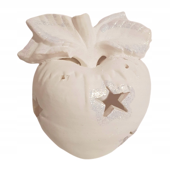 WYJĄTKOWE JABŁKO ceramiczny świecznik tealight Wysokość produktu 15 cm