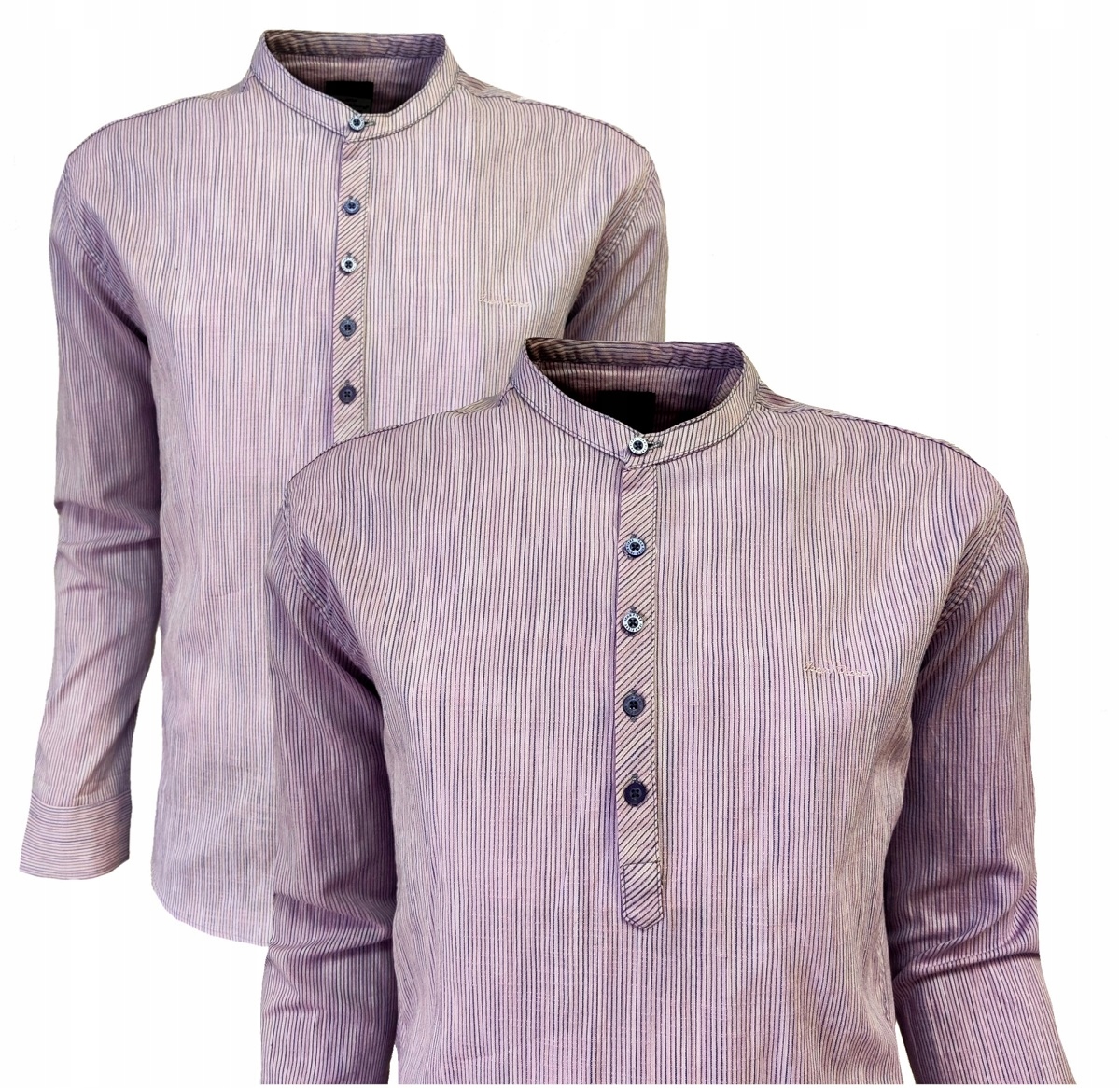 Pánská košile casual stojáček dl. rukáv 4XL Bagarda