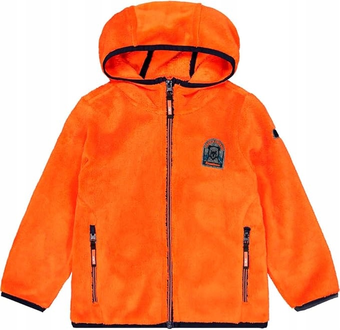 Kurtka polarowa Cmp 34P0804 Polar Highloft Kaptur Chłopięc Pomarańczowa 110