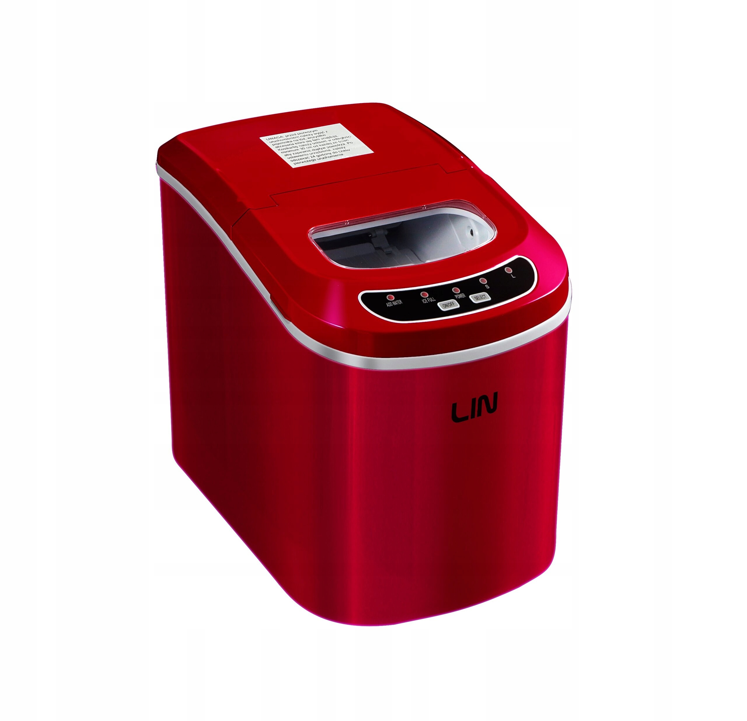 Kostkarka do lodu LIN Ice PRO-R12 Czerwony Moc 112 W