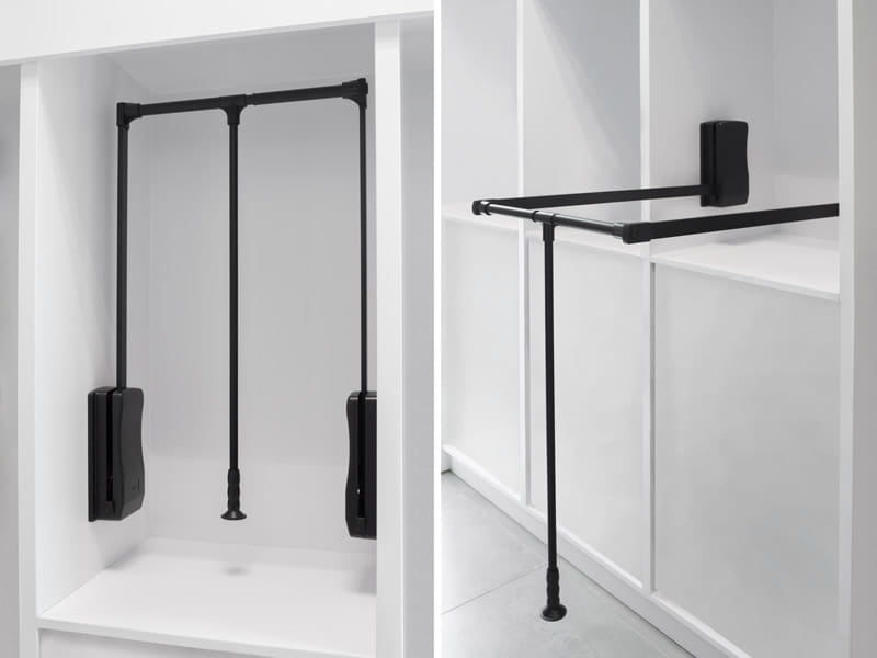 PANTOGRAF ATM PG-210 45-60cm CHROM/CZARNY DRĄŻEK WIESZAK DO SZAFY Udźwig 13 kg