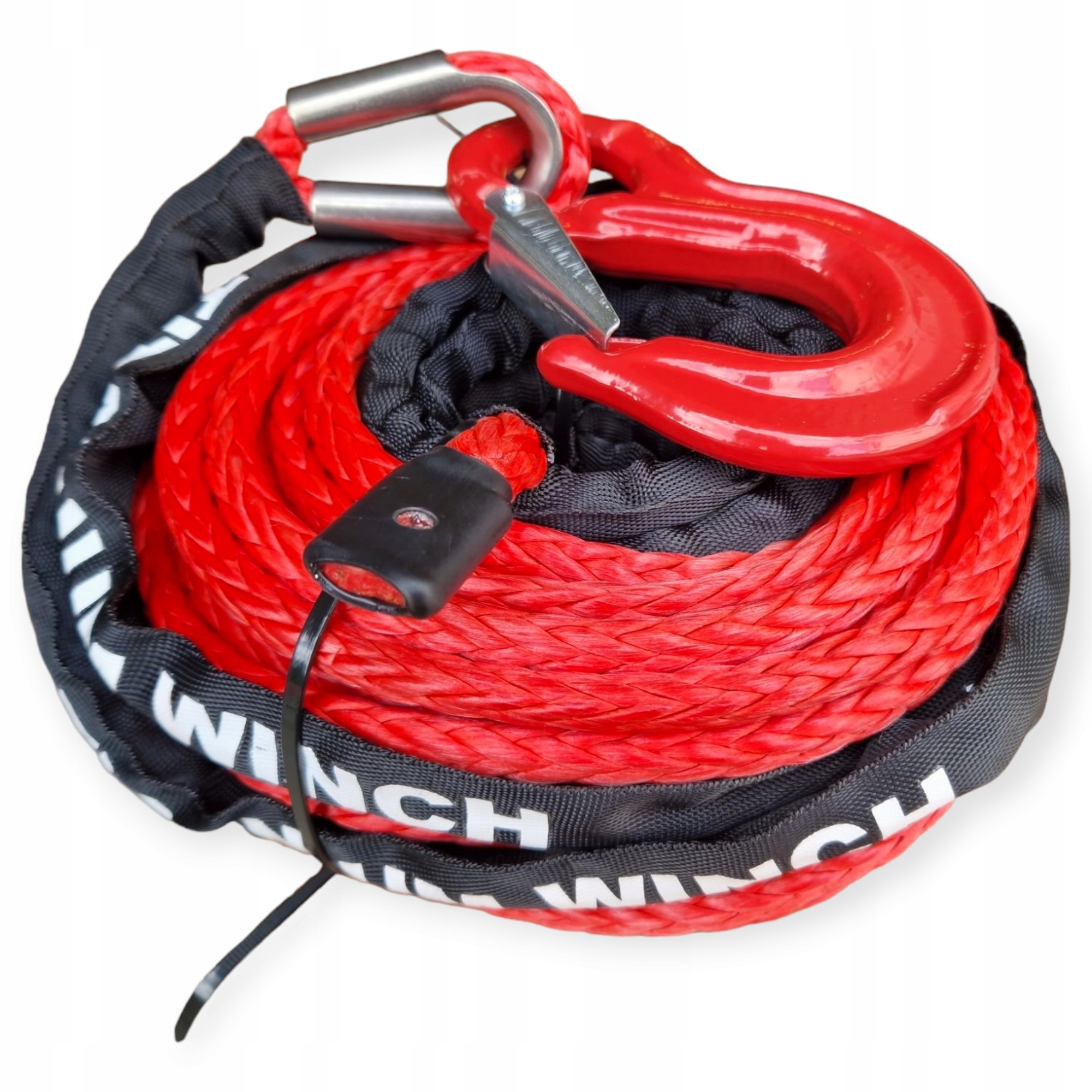 Syntetické Lanko Pre Vyťahovač 10 mm 24 m Hak 3,2T Kausza 9500LBS 13000LBS