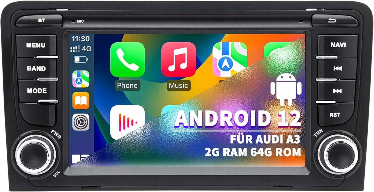 Autorádio Pre Audi A3 S3 8P RS3 2003-2012 Android 12 2+64 Gps