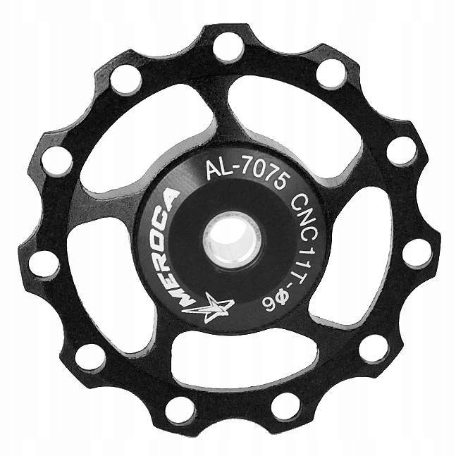 Kółko przerzutki 11 zębów aluminiowe, czarne, łożyska maszynowe + redukcje