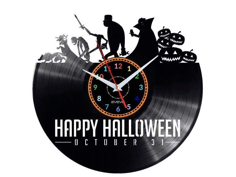 Happy Halloween Nástěnné Hodiny Výjimečný Nápad Na Dárek K Narozeninám Památka