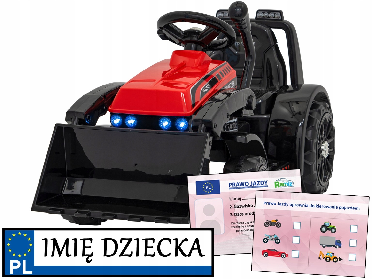 elektryczny Traktor G320 na akumulator dla dzieci Koparka Ruchoma Łyżka