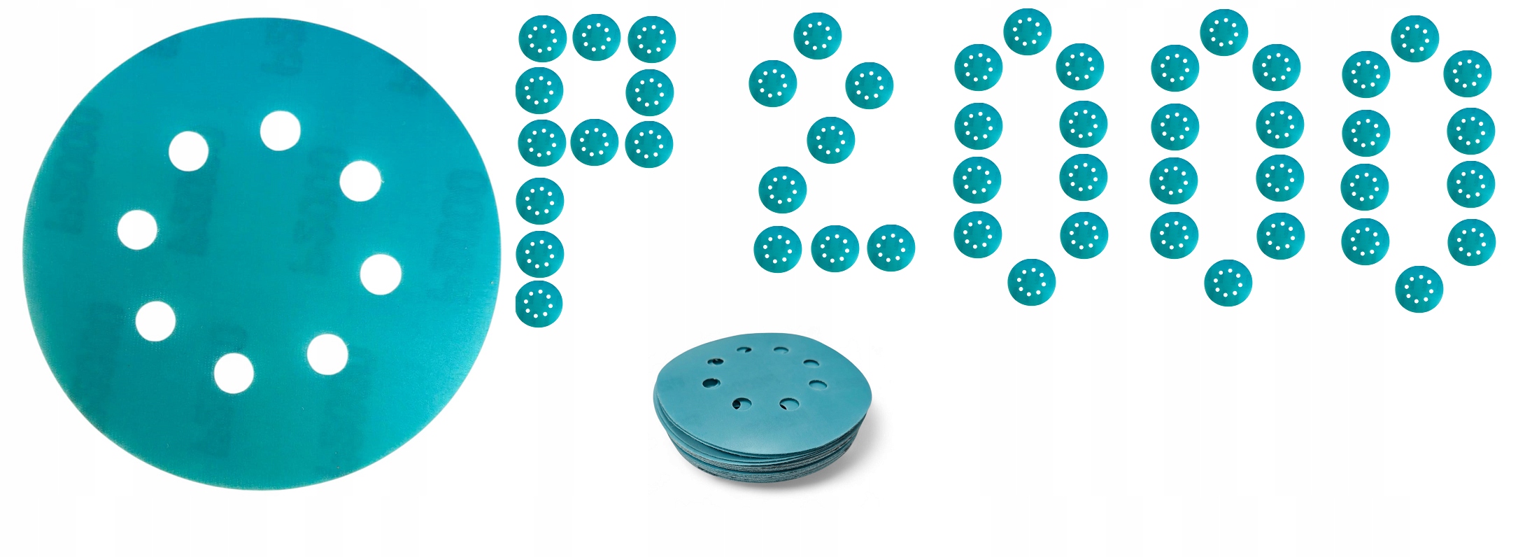 Papier Ścierny Wodny Krążek 125 Na Rzep P2000 10szt