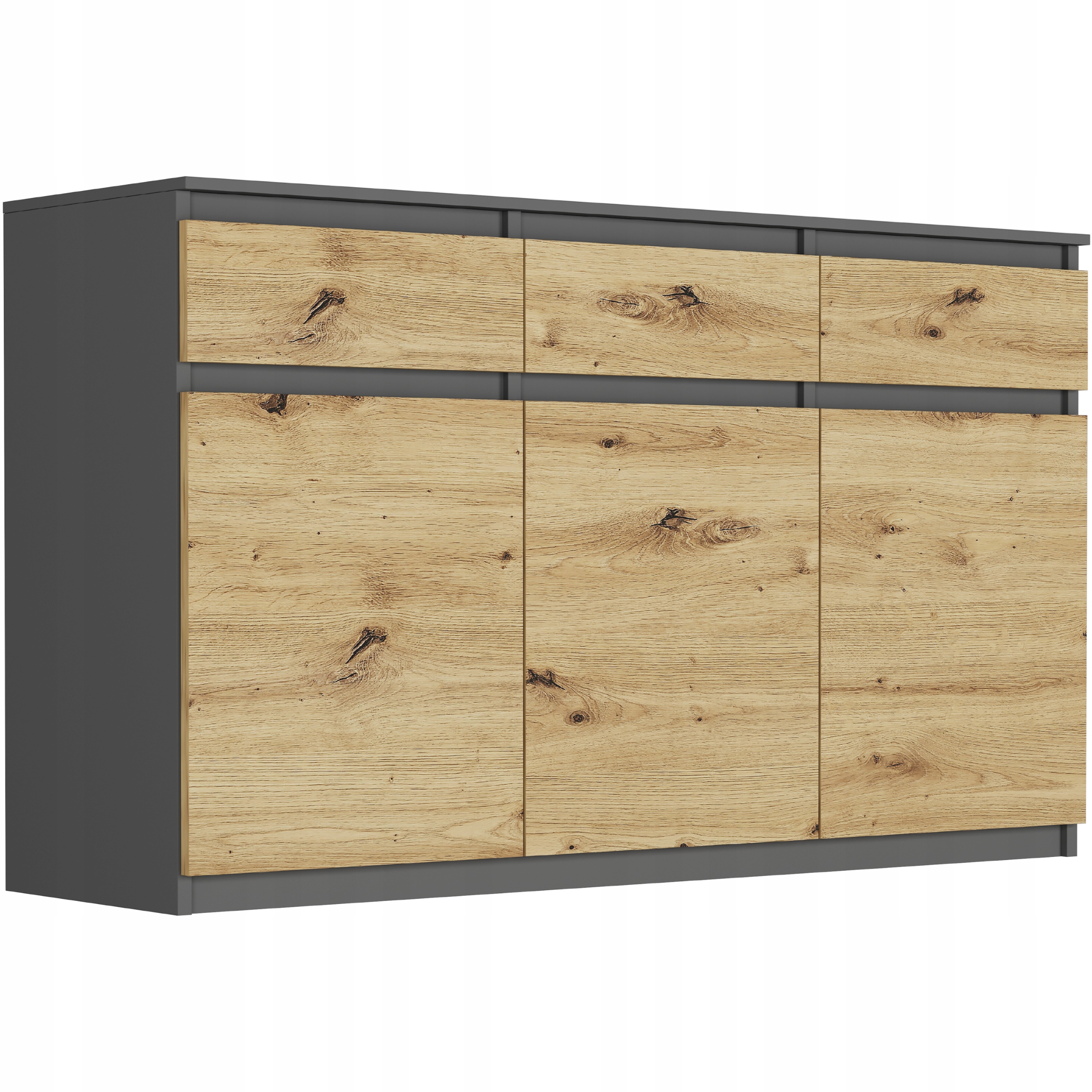 КОМОД 98СМ ШКАФ 3 ЯЩИКА АНТРАЦИТ МИКС ARTISAN