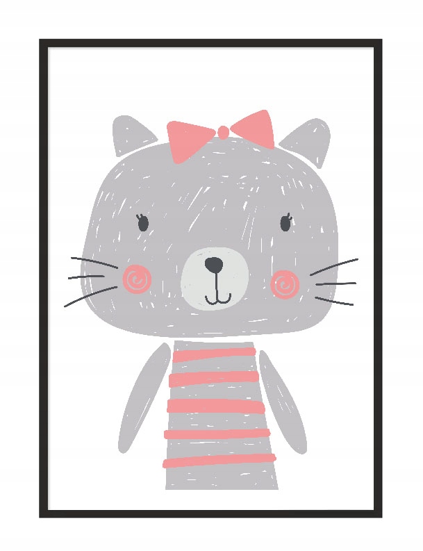 

Obraz Plakat W Ramie 33x43 cm Kotek P143
