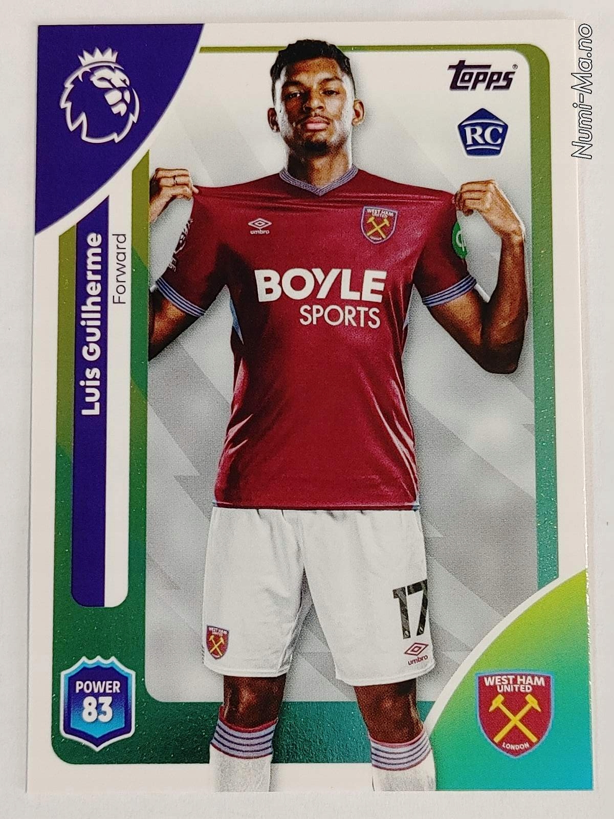 Topps Premier League 2025-2026 NR.285 West Ham United Guilherme- 2517