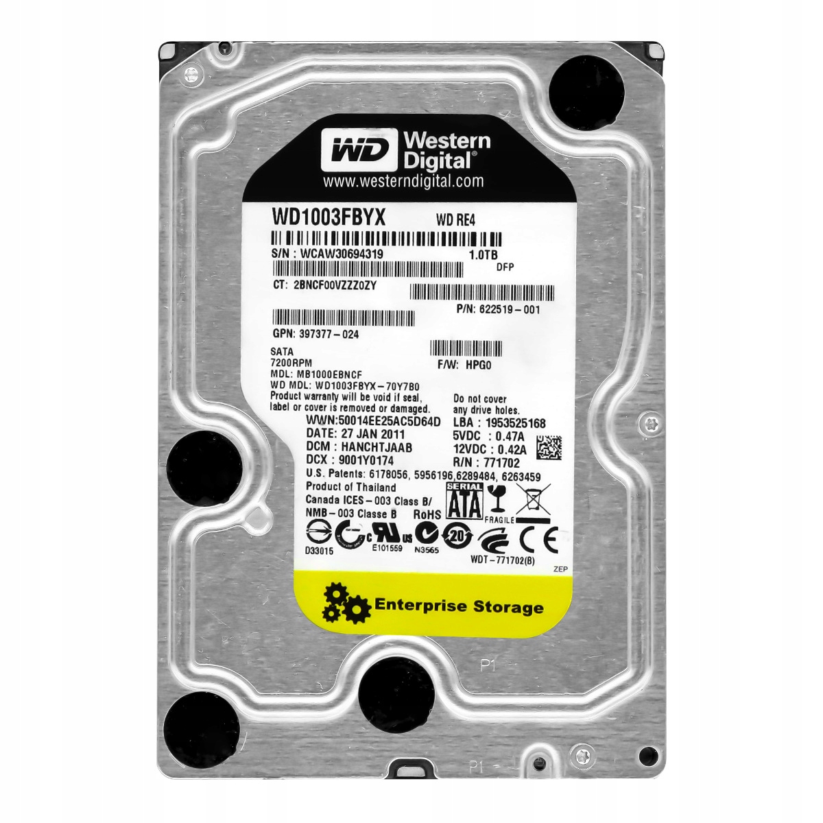 Hp 622519-001 1TB 7.2K 16MB Sata II 3.5'' MB1000EBNCF