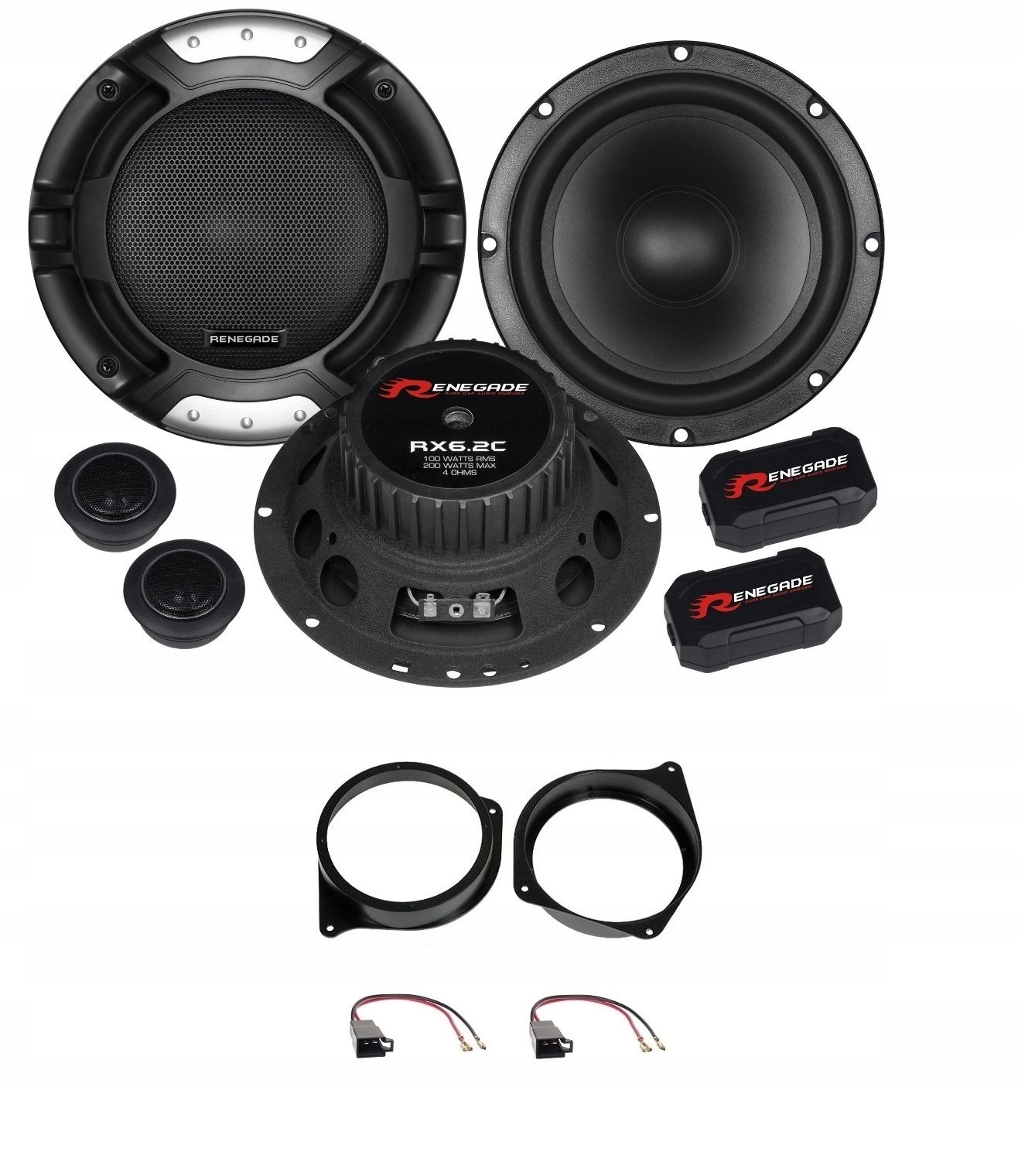 Automobilové reproduktory Renegade RX6.2C 165 mm Seat Cordoba 1 MK3 Vzdialenosť