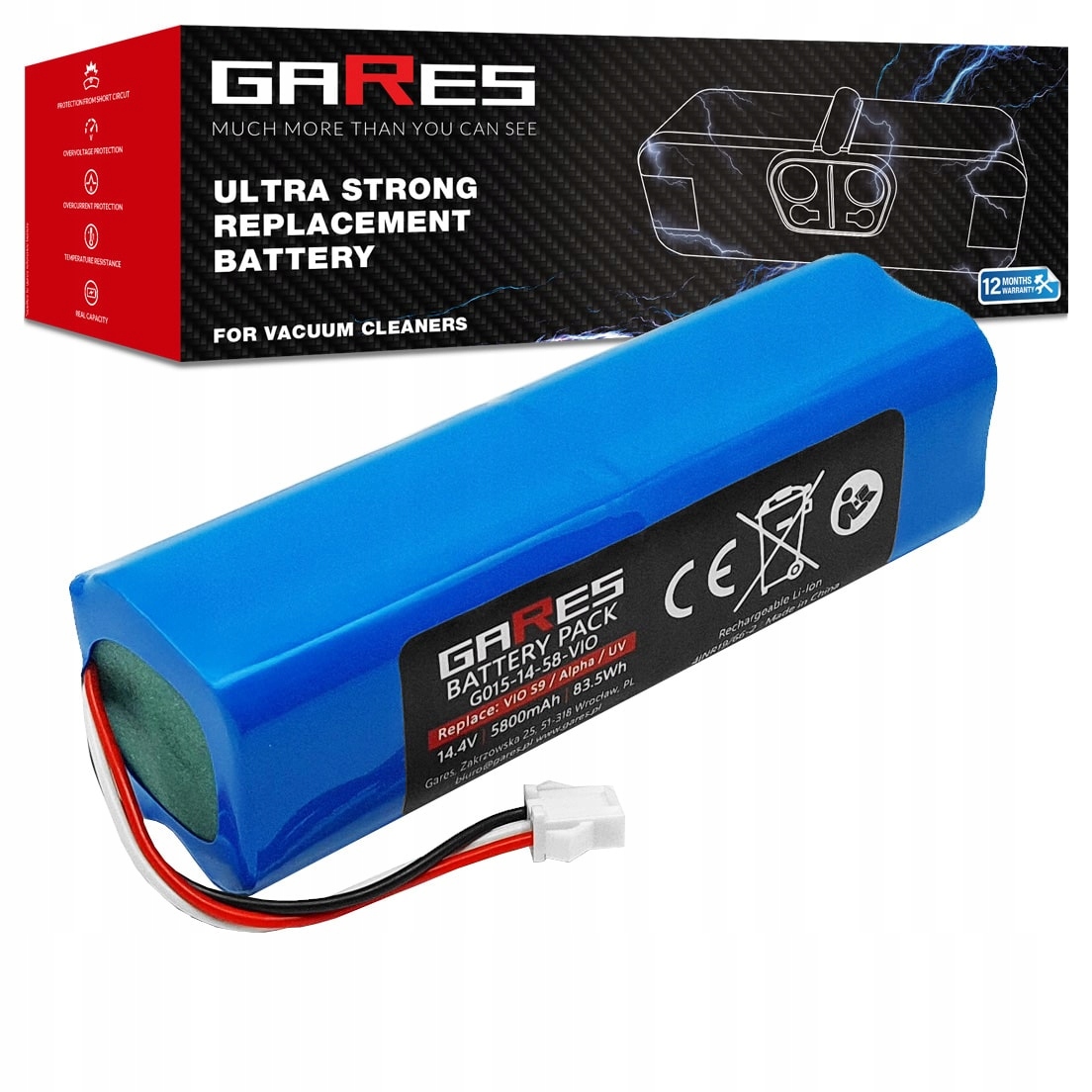 Baterie Akumulátor pro Viomi S9, Alpha, Uv 14,4V 5,8Ah