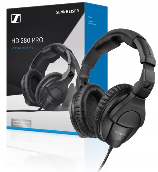 Slúchadlá Sennheiser Hd 280 Pro 113 dB 64 Ohm 8-25000 Hz Adaptér 6.3 mm