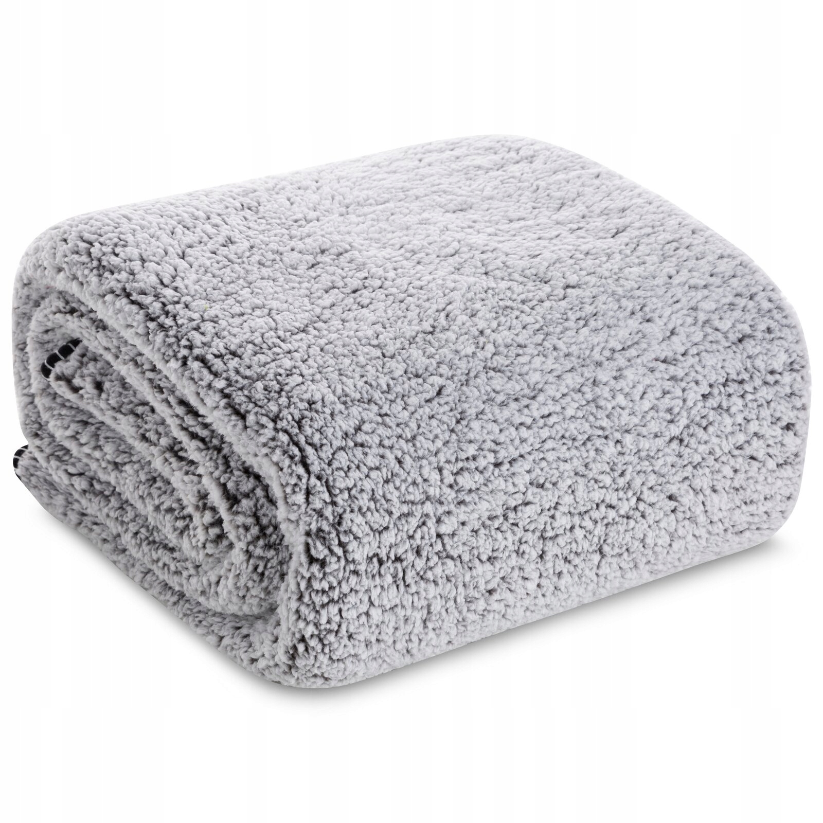 Koc 200x220 ocelový bílý teplý měkký potah na postel pohovku tlustý